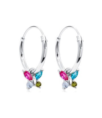 Butterflies Silver Hoop Earring HO-2797